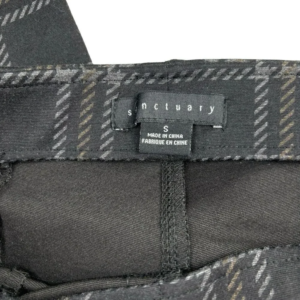 Sanctuary Windowpane Plaid Pull On Ponte Pants - Picture 6 of 6